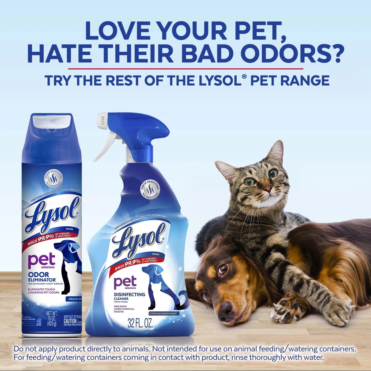 ยฎ Pet Odor Eliminator Spray, Sanitizing and Disinfecting Spray for Pet Odors, 15Oz