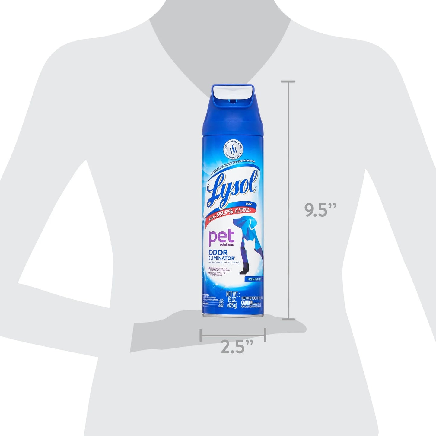 ยฎ Pet Odor Eliminator Spray, Sanitizing and Disinfecting Spray for Pet Odors, 15Oz