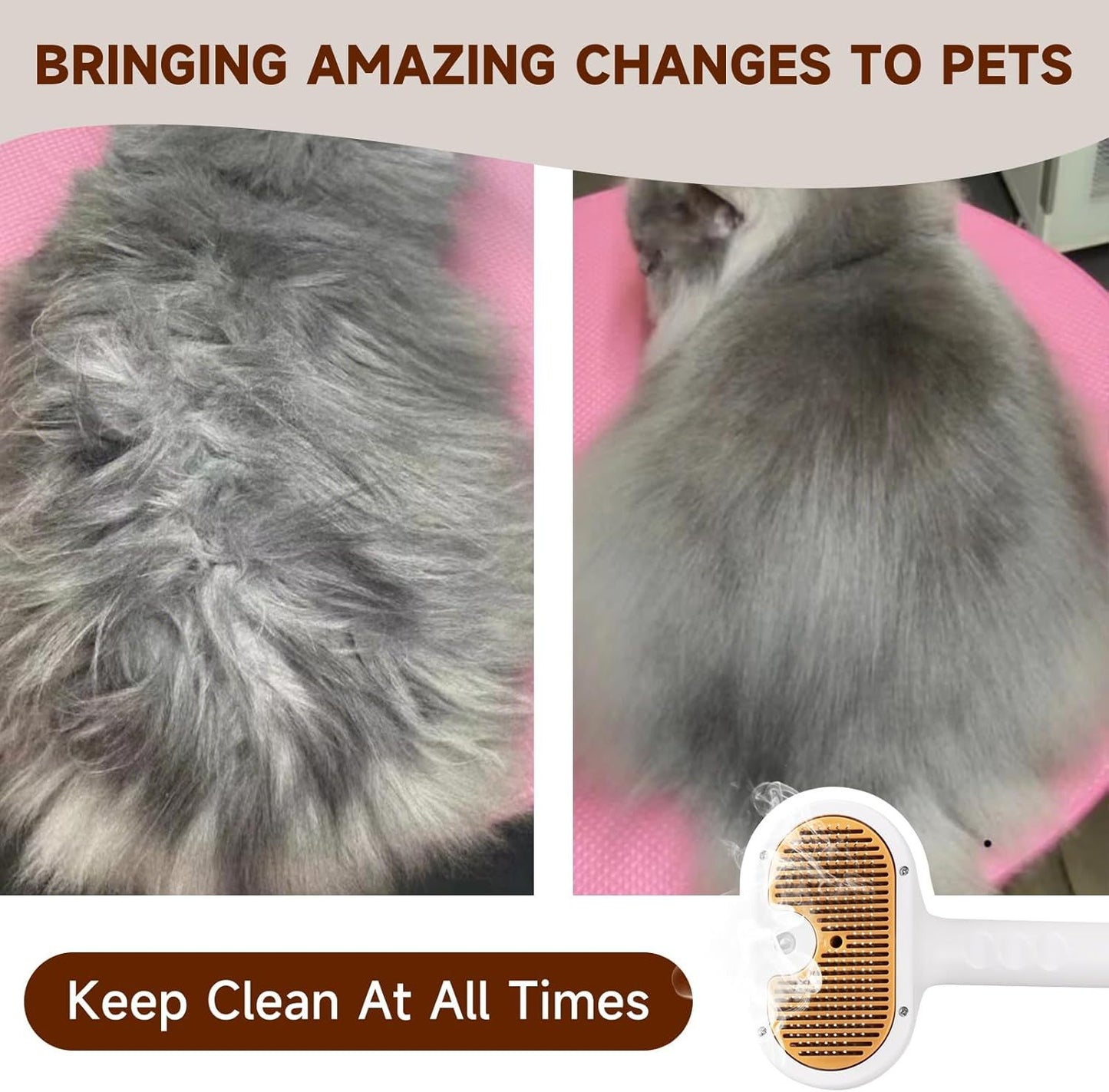No-Water Pet Grooming Tool