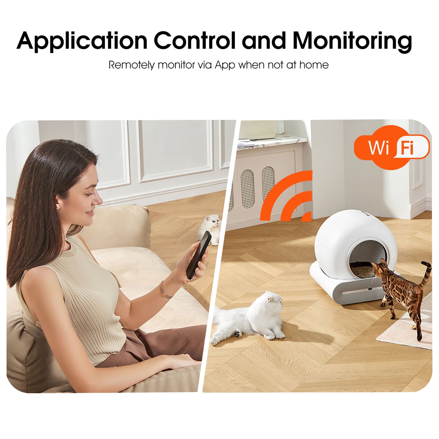 Smart Self-Cleaning Litter Box – App Controlled & Odor-Free