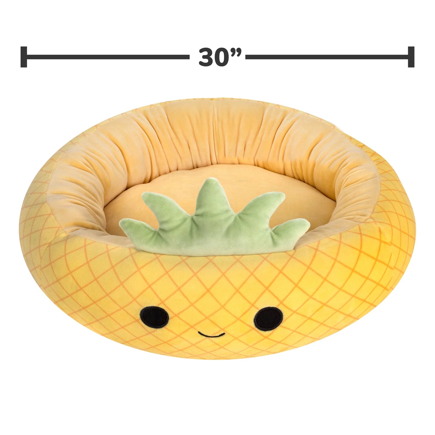 30 Inch Pineapple Pet Bed - Large Ultrasoft Official Plush Pet Bed