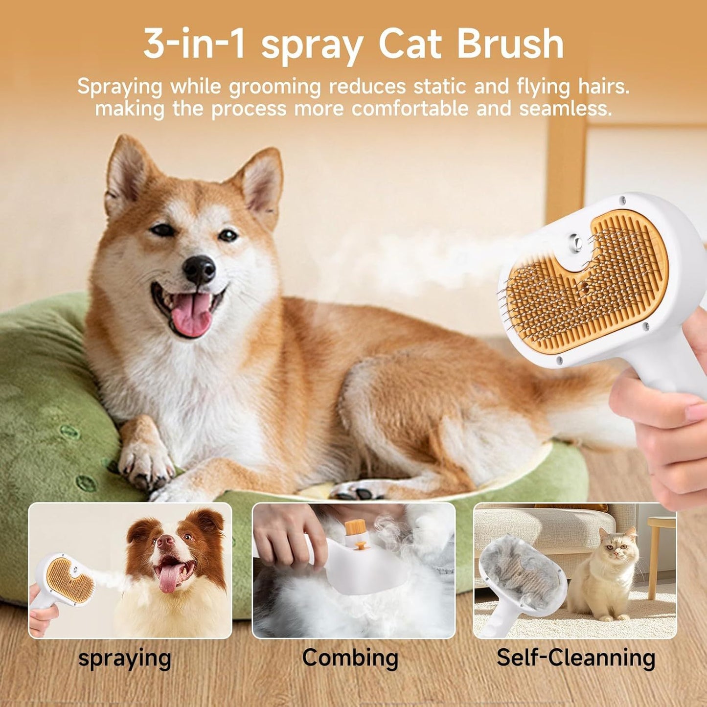 No-Water Pet Grooming Tool