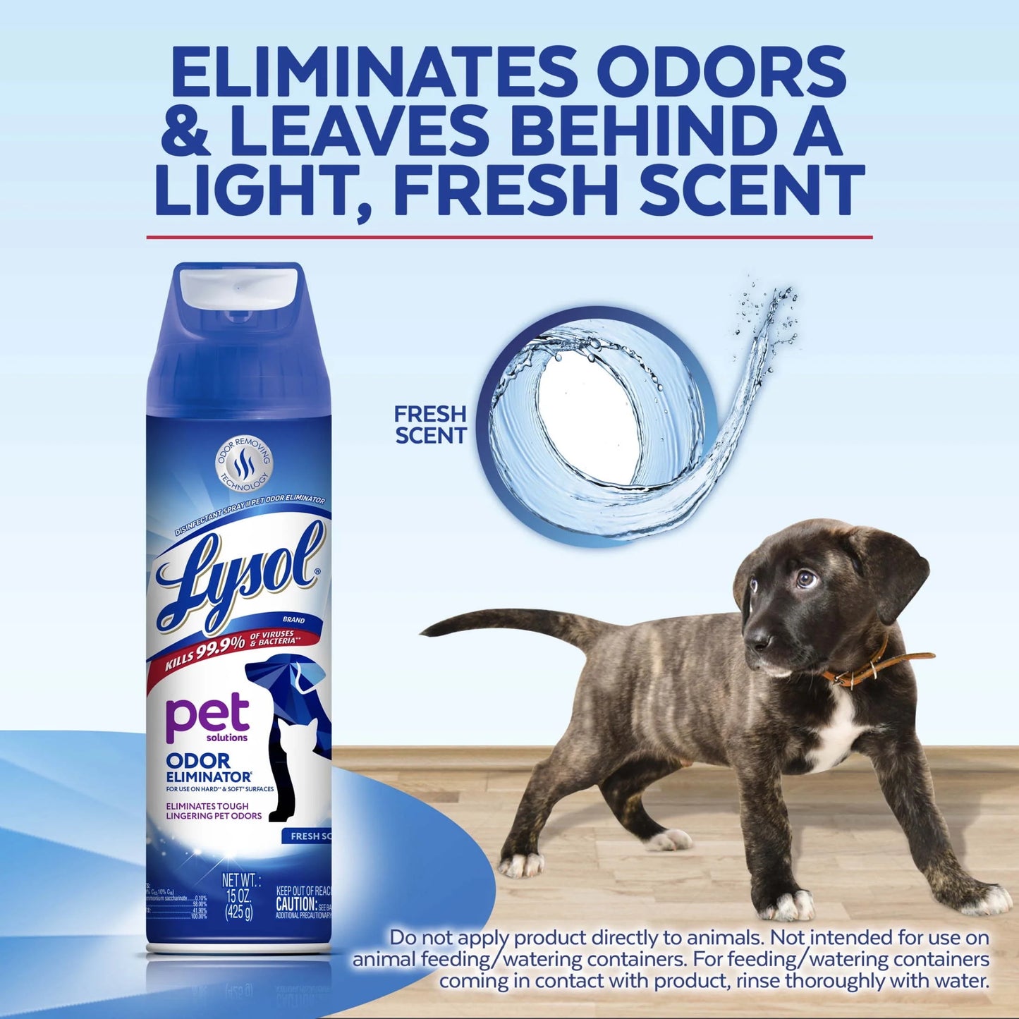 ยฎ Pet Odor Eliminator Spray, Sanitizing and Disinfecting Spray for Pet Odors, 15Oz