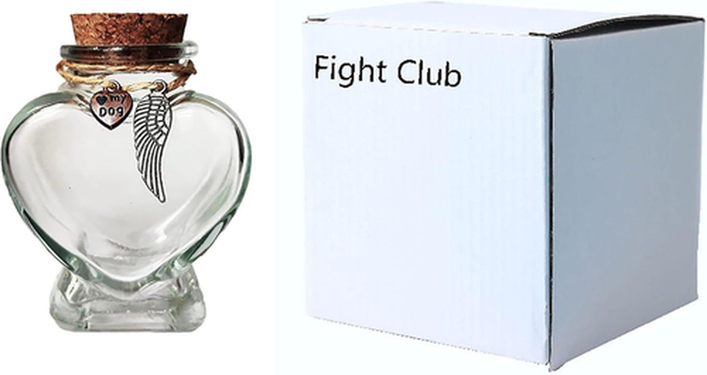 Pet Memorial Bottle for Fur Keepsake - Dog Cat Hair Urn Remembrance Gift Jar