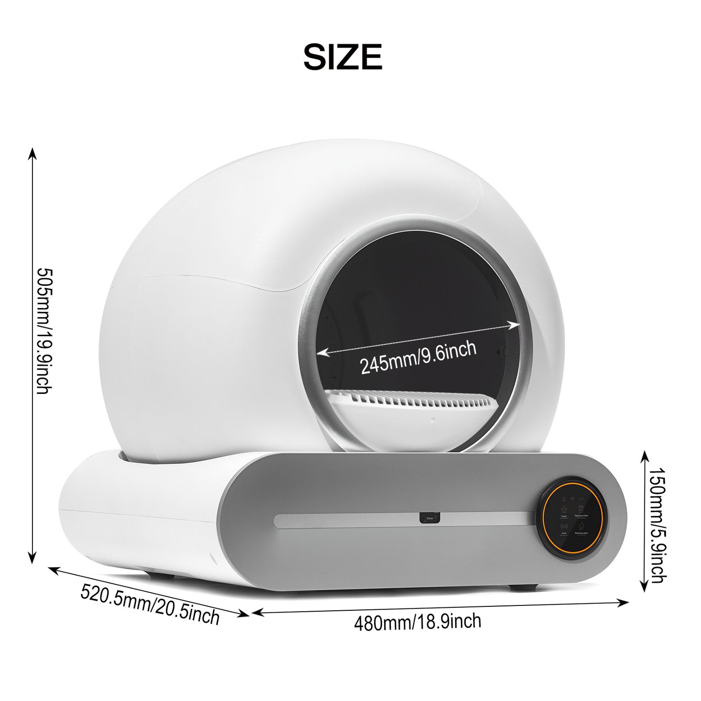 Smart Self-Cleaning Litter Box – App Controlled & Odor-Free