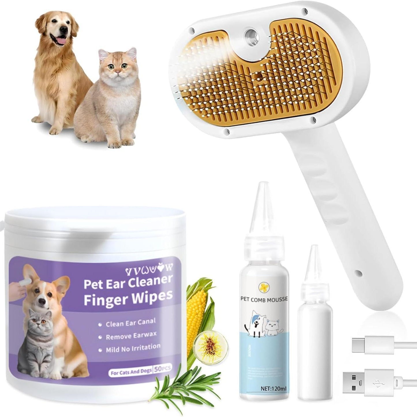 No-Water Pet Grooming Tool