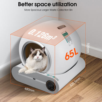 Smart Self-Cleaning Litter Box – App Controlled & Odor-Free