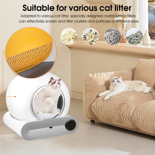 Smart Self-Cleaning Litter Box – App Controlled & Odor-Free