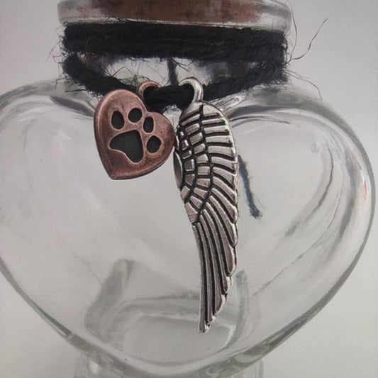 Pet Memorial Bottle for Fur Keepsake - Dog Cat Hair Urn Remembrance Gift Jar