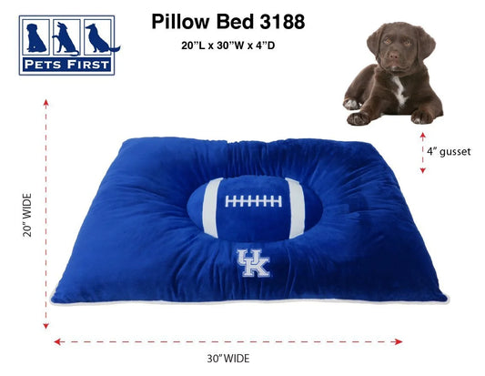 NCAA Kentucky Wildcats Soft & Cozy Plush Pillow Pet Bed Mattress for DOGS & CATS. Premium Quality