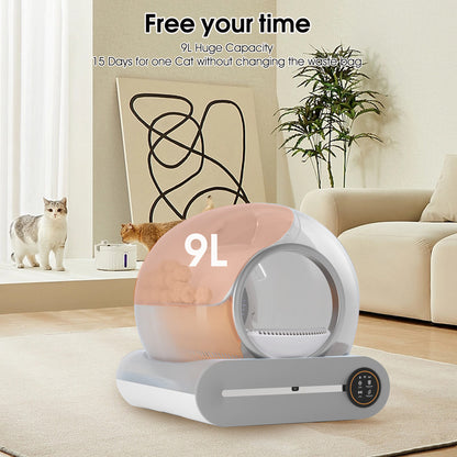 Smart Self-Cleaning Litter Box – App Controlled & Odor-Free