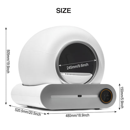 Smart Self-Cleaning Litter Box – App Controlled & Odor-Free